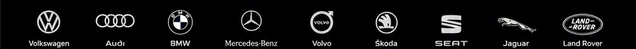 Volkswagen, Audi, BMW, Mercedes-Benz, Volvo, Škoda, SEAT, Jaguar und Land Rover